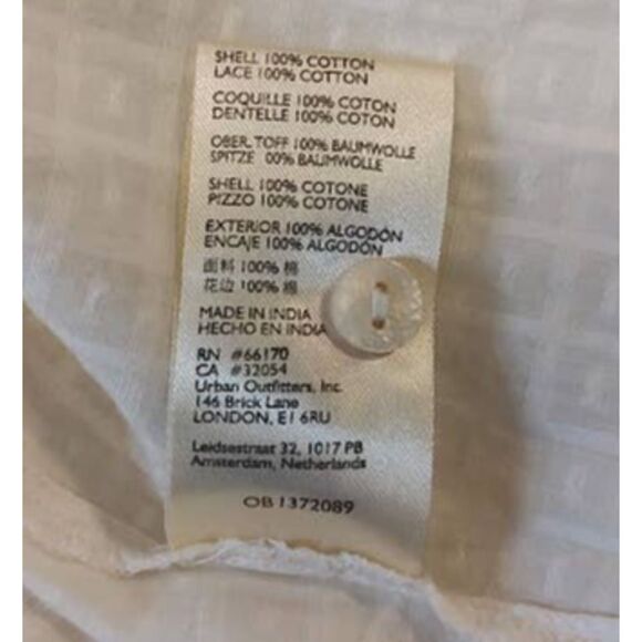 Anthropologie Pilcro Ivory Lace Back Button Up Blouse Small - Picture 6 of 6